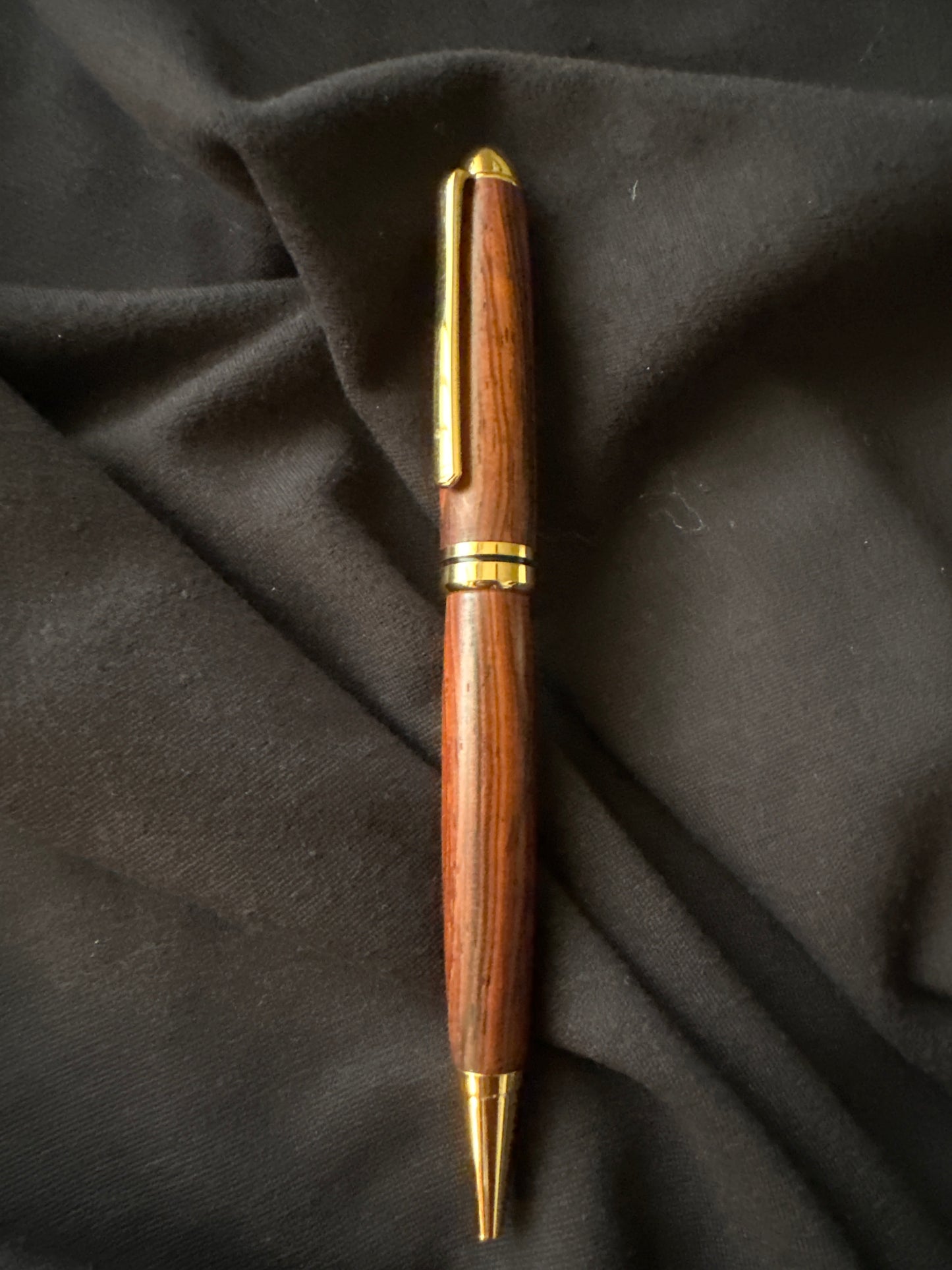 Designer Twist Pen, cocobolo, 24k gold